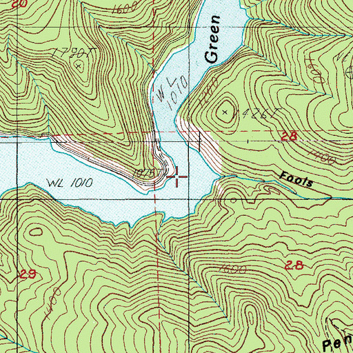 Topographic Map of Fools Canyon, OR