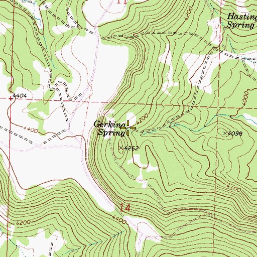 Topographic Map of Gerking Spring, OR