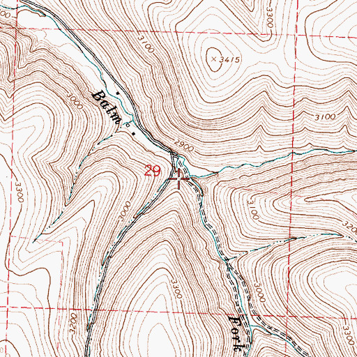 Topographic Map of Gilman Canyon, OR