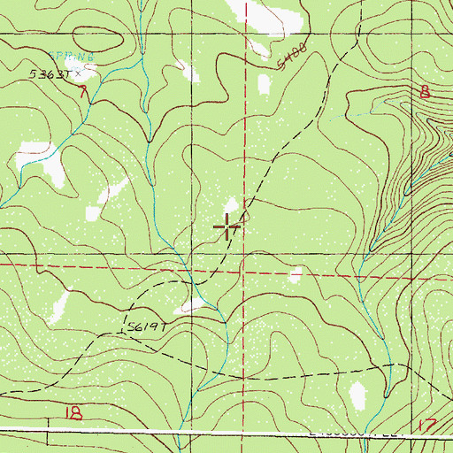 Topographic Map of Glade Creek Trail, OR