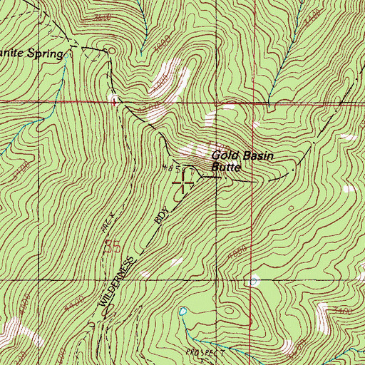 Topographic Map of Gold Basin Butte, OR