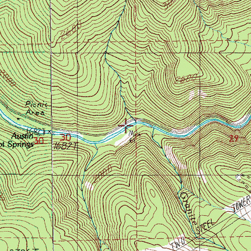 Topographic Map of Granite Creek, OR