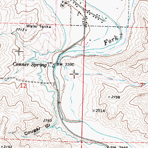 Topographic Map of Gray Gulch, OR