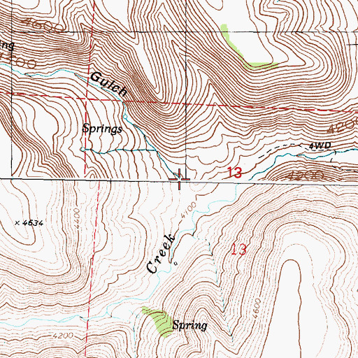 Topographic Map of Greenley Gulch, OR