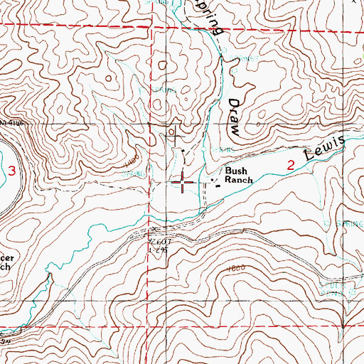 Topographic Map of Greenspring Draw, OR