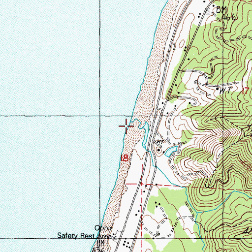 Topographic Map of Greggs Creek, OR