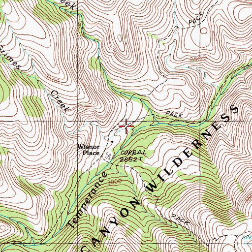 Topographic Map of Grimes Creek, OR