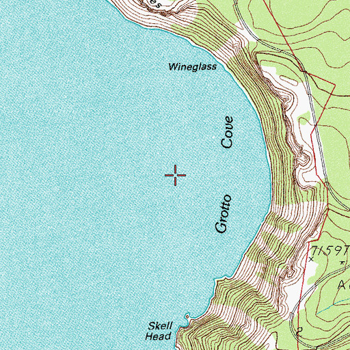 Topographic Map of Grotto Cove, OR