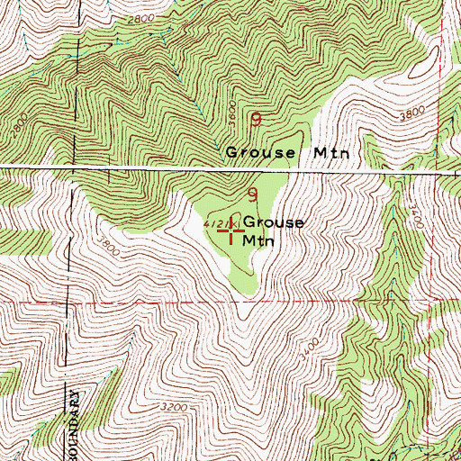 Topographic Map of Grouse Mountain, OR