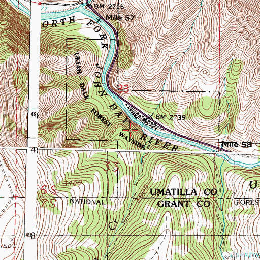 Topographic Map of Haden Creek, OR