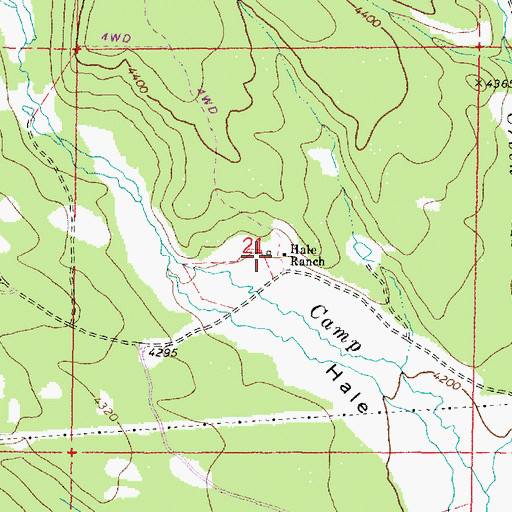 Topographic Map of Hale Ranch, OR