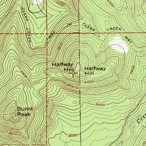 Topographic Map of Halfway Hill, OR