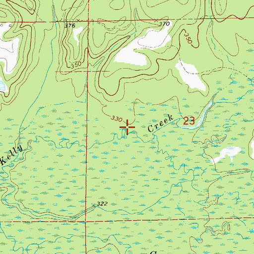 Topographic Map of Big Swamp, AL
