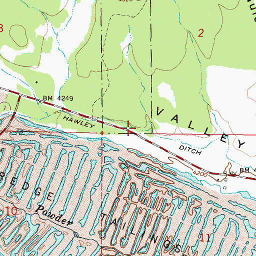Topographic Map of Hawley Ditch, OR