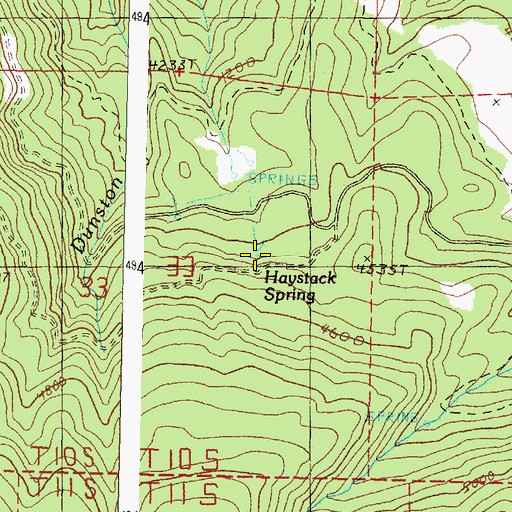Topographic Map of Haystack Spring, OR