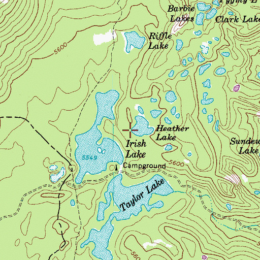 Topographic Map of Heather Lake, OR