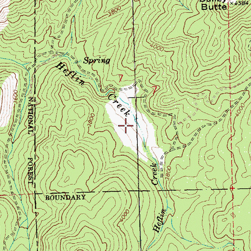 Topographic Map of Heflin Creek, OR