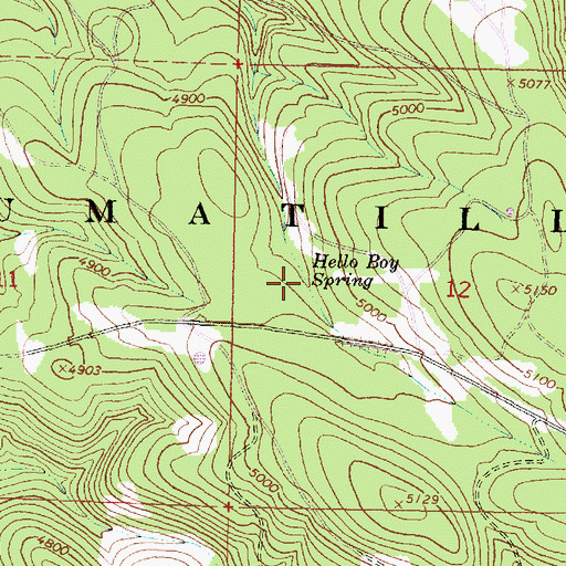 Topographic Map of Hello Boy Spring, OR