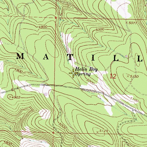 Topographic Map of Hello Boy Spring, OR