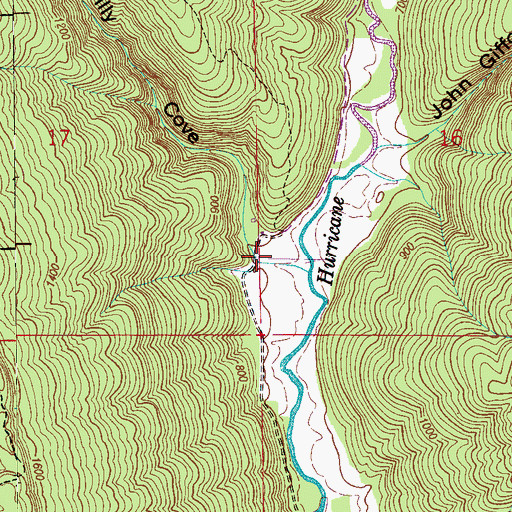 Topographic Map of Billy Cove, AL