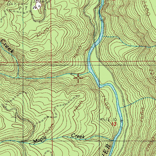 Topographic Map of High Creek, OR