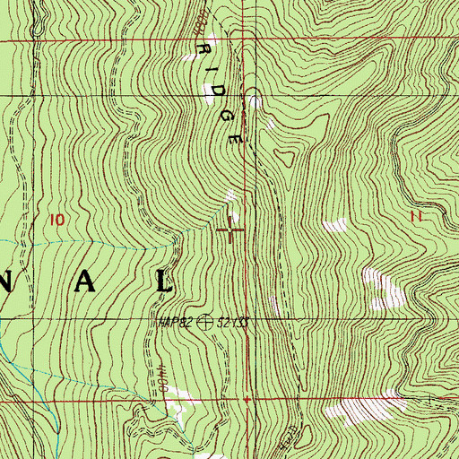 Topographic Map of Hiyu Trail, OR