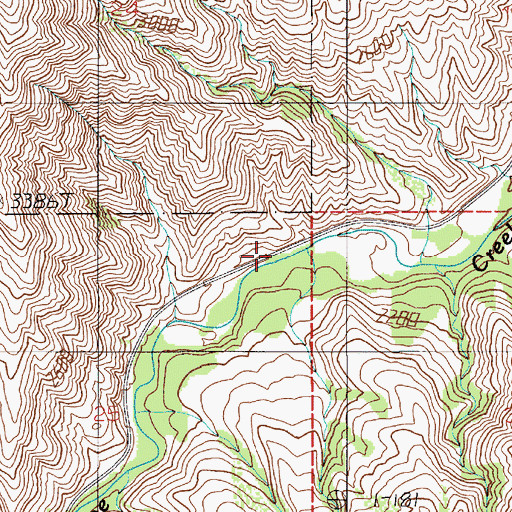 Topographic Map of Holt Creek, OR