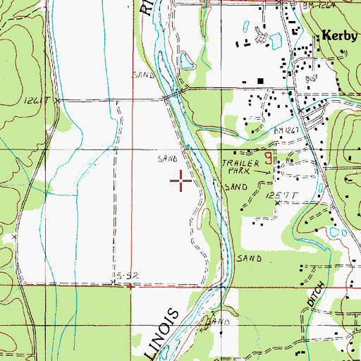 Topographic Map of Holton Creek, OR