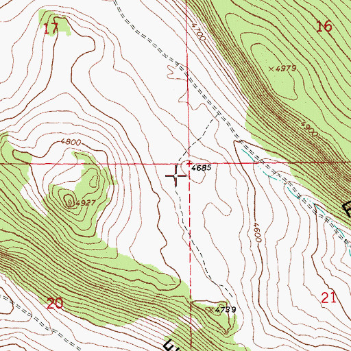 Topographic Map of Horse Ridge, OR