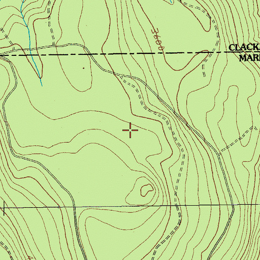 Topographic Map of Hunter Creek Trail, OR