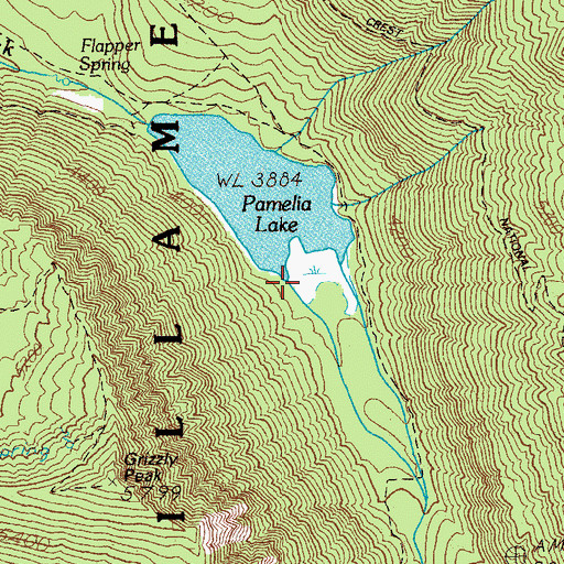 Topographic Map of Hunts Creek, OR