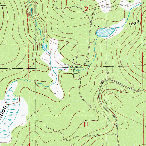 Topographic Map of Iron Spring Gulch, OR