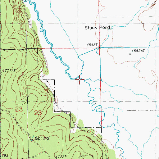 Topographic Map of Irving Creek, OR