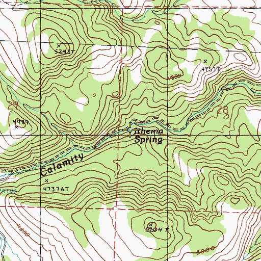 Topographic Map of Ithema Spring, OR
