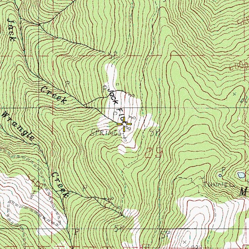 Topographic Map of Jack Flat, OR
