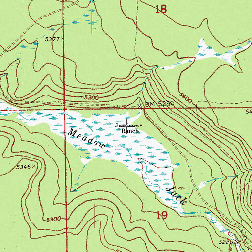 Topographic Map of Jamison Ranch, OR