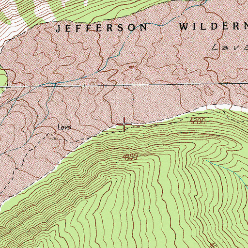 Topographic Map of Jefferson Lake Trail, OR