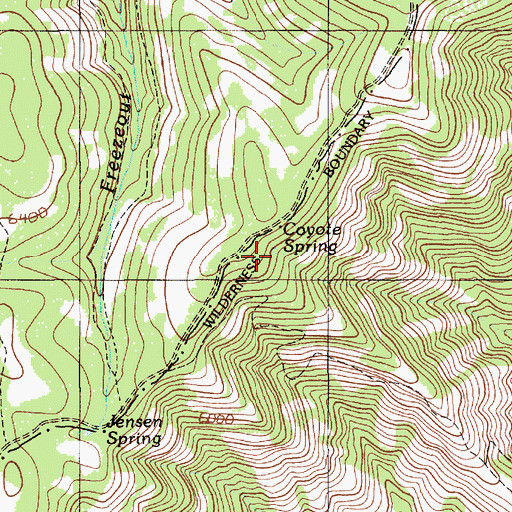 Topographic Map of Coyote Spring, OR