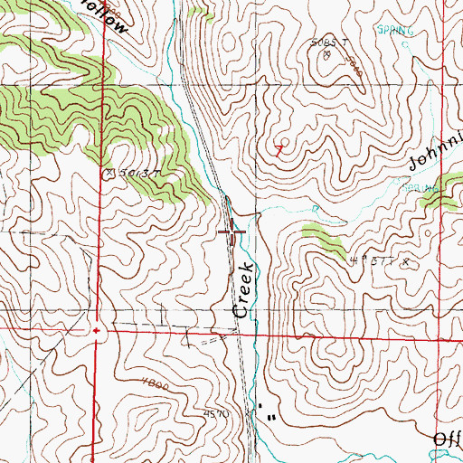 Topographic Map of Johnnie Creek, OR