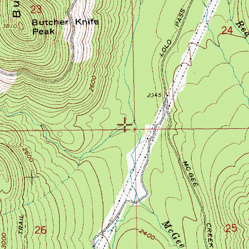Topographic Map of Jones Creek, OR