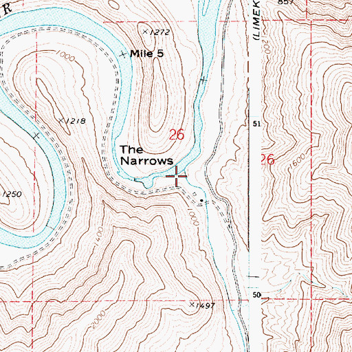 Topographic Map of Joseph Creek, OR