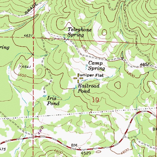 Topographic Map of Juniper Flat, OR