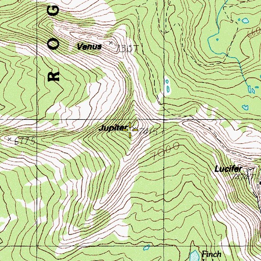 Topographic Map of Jupiter, OR