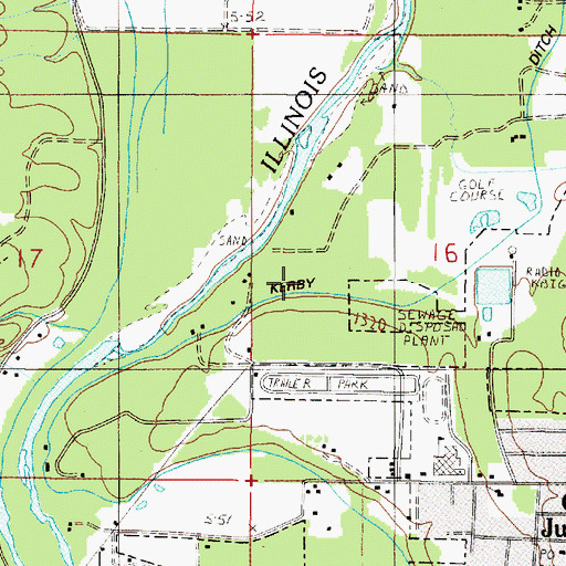 Topographic Map of Kerby Ditch, OR