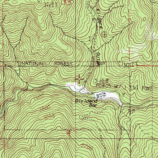 Topographic Map of Kilgore Gulch, OR