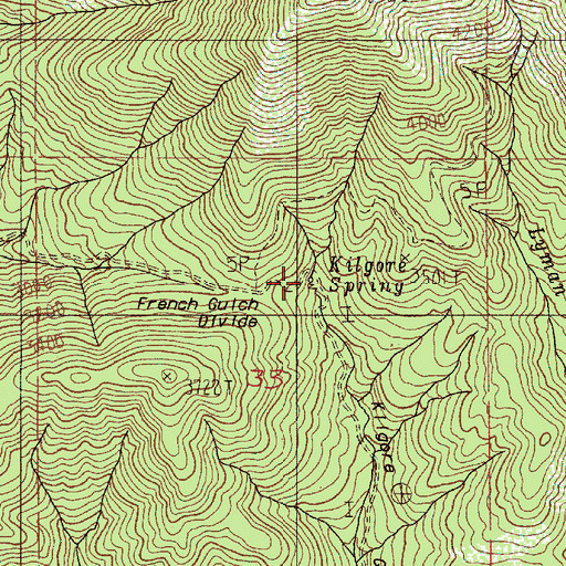 Topographic Map of Kilgore Spring, OR
