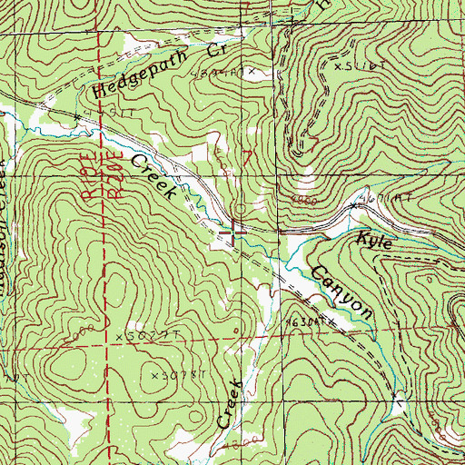 Topographic Map of Kyle Creek, OR