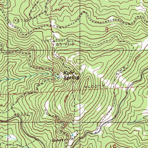 Topographic Map of Kyle Spring, OR