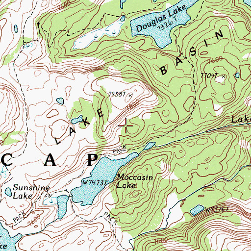 Topographic Map of Lake Basin, OR