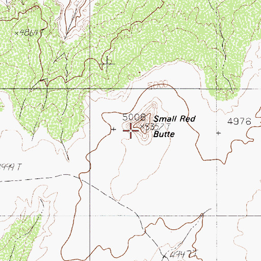 Topographic Map of Small Butte, AZ